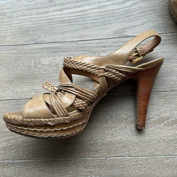 Prada stilletto platform sandals, leather‎ size 40 9 - Picture 6 of 6